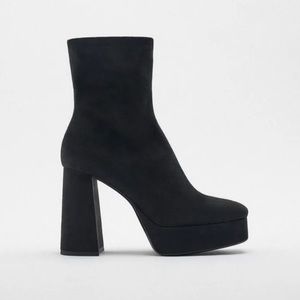 ZARA PLATFORM HEELED ANKLE BOOTS